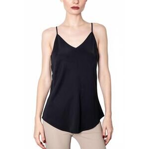 NEW ELAINE KIM henrietta silk bias camisole in black